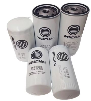 White Weichai Diesel Engine Parts Fuel 1000424655 61000070005 Oil Filter for Shackman Howo
