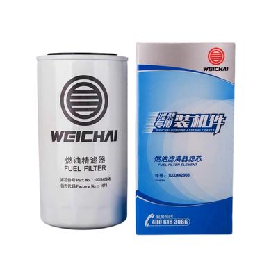 Shacman 612600081334 Heavy Duty HOWO Oil Filter Weichai Fuel Filter 1000053557 1000053558