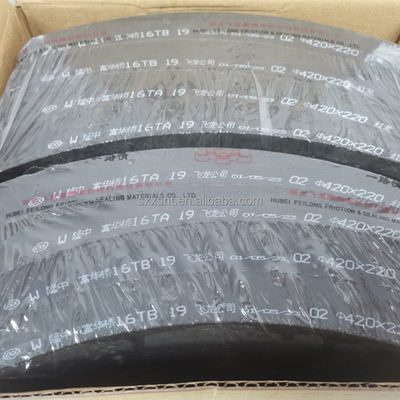 JAPAN VEHICLES Semi-metallic Truck Brake Lining WG9231342068 for Heavy Duty HOWO Shacman