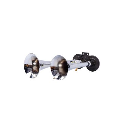 Purpose Replace/Repair Chrome-Plated Zinc Double Horn for Universal 12V/24V Vehicles