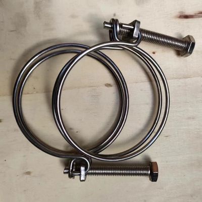 304/201 Stainless Steel Wire Hoop for Pipe Card and Double Wire Throat Long-Lasting